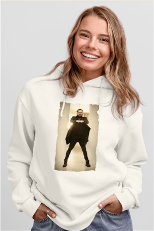 Will.I.Am Beyaz Unisex Kapüşonlu Sweatshirt