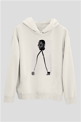 Will.I.Am Beyaz Unisex Kapüşonlu Sweatshirt