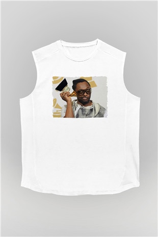 Will.I.Am Beyaz Unisex Kolsuz Tişört