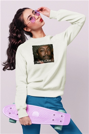 Will.I.Am Beyaz Unisex Sweatshirt