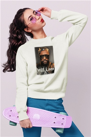 Will.I.Am Beyaz Unisex Sweatshirt
