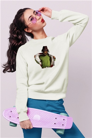 Will.I.Am Beyaz Unisex Sweatshirt