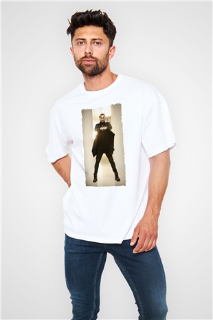 Will.I.Am Beyaz Oversize Tişört Oversize T-shirt - TişörtFabrikası