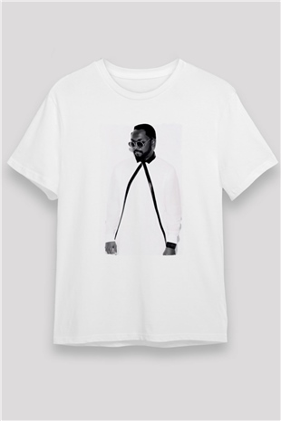 Will.I.Am Beyaz Unisex Tişört T-Shirt - TişörtFabrikası