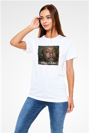 Will.I.Am Beyaz Unisex Tişört T-Shirt - TişörtFabrikası