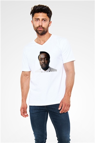 Will.I.Am Beyaz Unisex V Yaka Tişört
