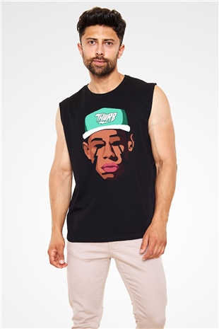Will.I.Am Siyah Unisex Kolsuz Tişört