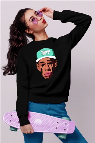 Will.I.Am Siyah Unisex Sweatshirt