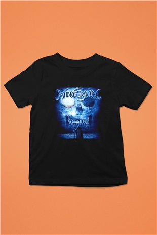 Wintersun Baskılı Unisex Siyah Çocuk Tişört - Tshirt