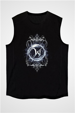 Wintersun Baskılı Unisex Siyah Kolsuz Tişört - Tshirt
