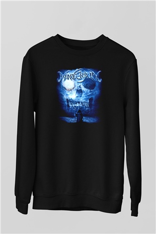 Wintersun Baskılı Unisex Siyah Sweatshirt