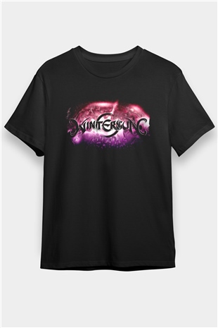 Wintersun Baskılı Unisex Siyah Tişört - Tshirt