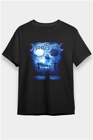 Wintersun Baskılı Unisex Siyah Tişört - Tshirt