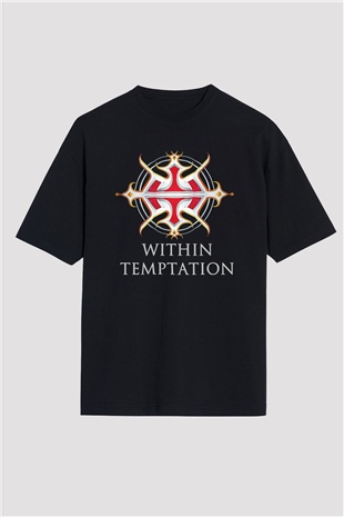 Within Temptation Siyah Unisex Oversize Tişört T-Shirt