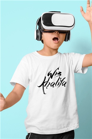 Wiz Khalifa Baskılı Beyaz Unisex Çocuk Tişört