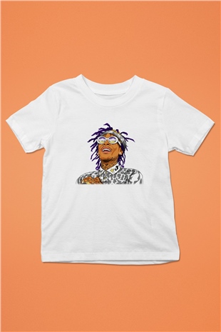Wiz Khalifa Baskılı Beyaz Unisex Çocuk Tişört