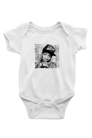 Wiz Khalifa Baskılı Unisex Beyaz Bebek Body - Zıbın