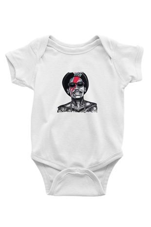 Wiz Khalifa Baskılı Unisex Beyaz Bebek Body - Zıbın