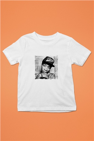 Wiz Khalifa Baskılı Unisex Beyaz Çocuk Tişört