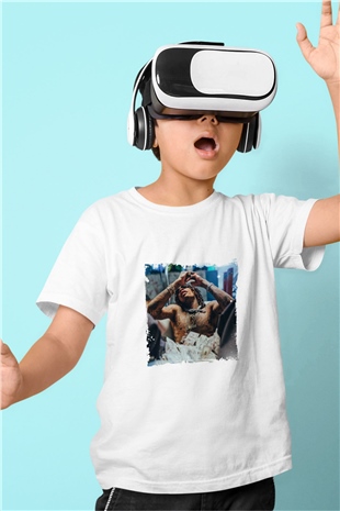 Wiz Khalifa Baskılı Unisex Beyaz Çocuk Tişört