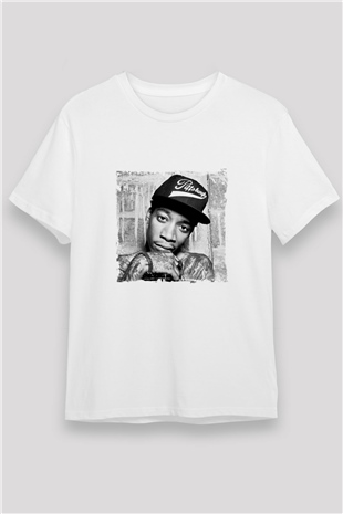 Wiz Khalifa Baskılı Unisex Beyaz Tişört