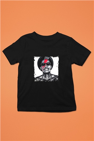 Wiz Khalifa Baskılı Unisex Siyah Çocuk Tişört