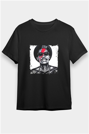 Wiz Khalifa Baskılı Unisex Siyah Tişört