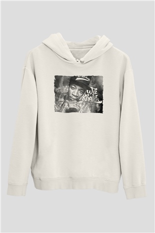 Wiz Khalifa Beyaz Unisex Kapüşonlu Sweatshirt