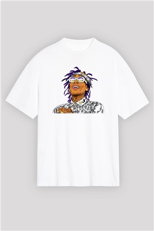 Wiz Khalifa Beyaz Unisex Oversize Tişört T-Shirt