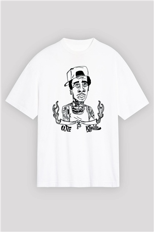 Wiz Khalifa Beyaz Unisex Oversize Tişört T-Shirt