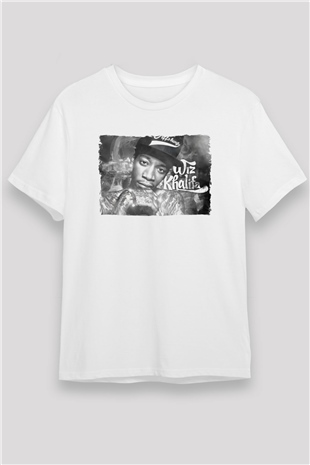 Wiz Khalifa Beyaz Unisex Tişört T-Shirt - TişörtFabrikası