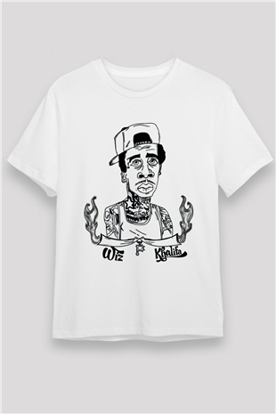 Wiz Khalifa Beyaz Unisex Tişört T-Shirt - TişörtFabrikası