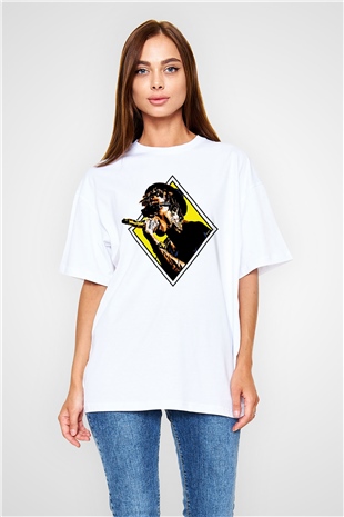Wiz Khalifa Beyaz Oversize Tişört Oversize T-shirt - TişörtFabrikası