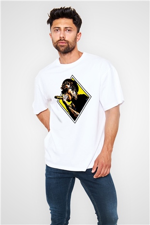 Wiz Khalifa Beyaz Oversize Tişört Oversize T-shirt - TişörtFabrikası