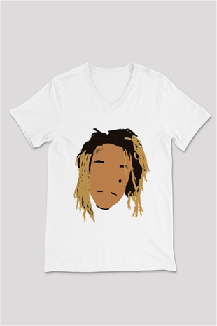 Wiz Khalifa Beyaz Unisex V Yaka Tişört