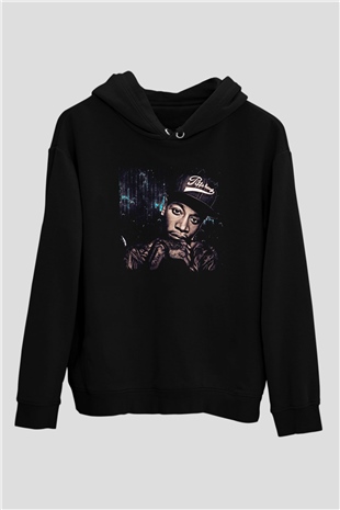 Wiz Khalifa Siyah Unisex Kapüşonlu Sweatshirt