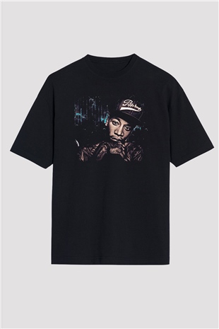 Wiz Khalifa Siyah Oversize Tişört Oversize T-shirt - TişörtFabrikası