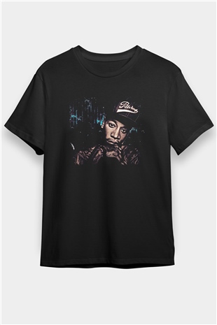 Wiz Khalifa Siyah Unisex Tişört T-Shirt - TişörtFabrikası