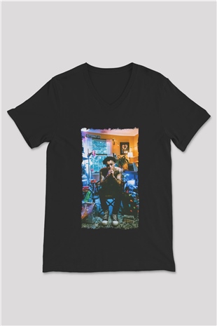 Wiz Khalifa Siyah Unisex V Yaka Tişört