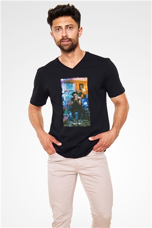 Wiz Khalifa Siyah Unisex V Yaka Tişört