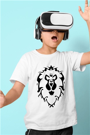World of Warcraft Baskılı Beyaz Unisex Çocuk Tişört
