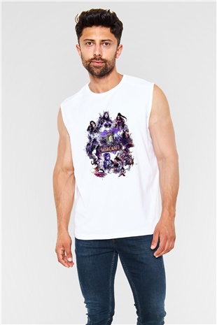 World of Warcraft Beyaz Unisex Kolsuz Tişört
