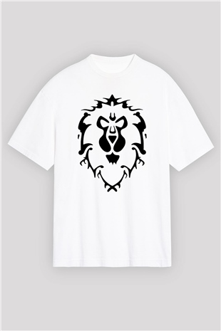 World of Warcraft Beyaz Unisex Oversize Tişört T-Shirt