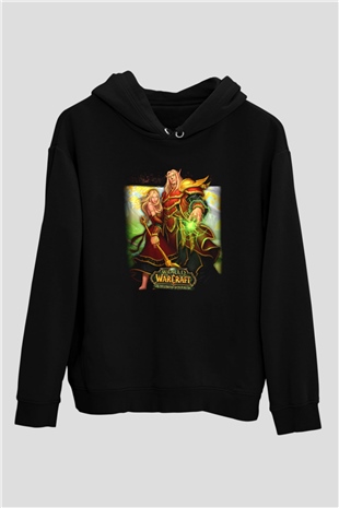 World of Warcraft Siyah Unisex Hoodie