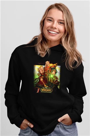 World of Warcraft Siyah Unisex Hoodie