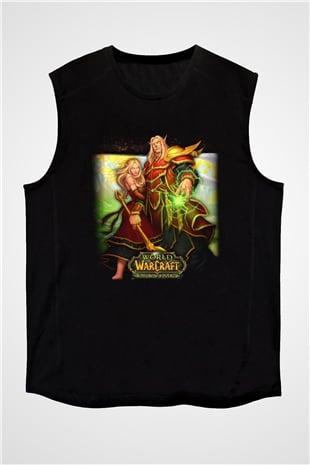 World of Warcraft Siyah Unisex Kolsuz Tişört
