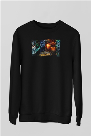 World of Warcraft Siyah Unisex Sweatshirt