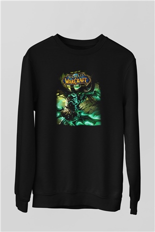 World of Warcraft Siyah Unisex Sweatshirt