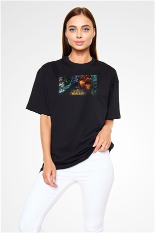 World of Warcraft Siyah Oversize Tişört Oversize T-shirt