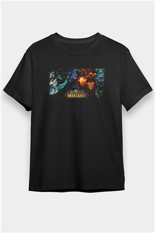 World of Warcraft Siyah Unisex Tişört T-Shirt